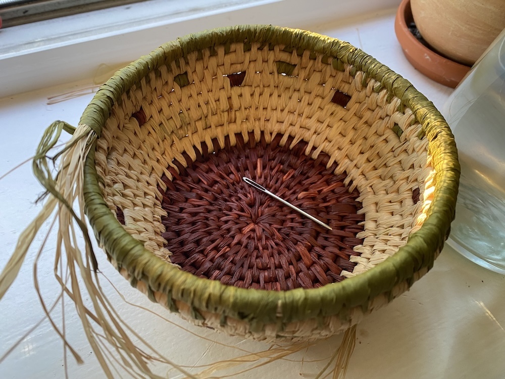 basket 2, photographed to show the flat bottom