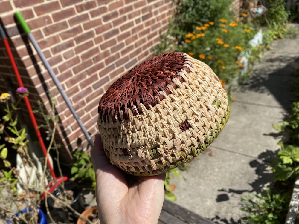 basket 2, photographed to show the flat bottom