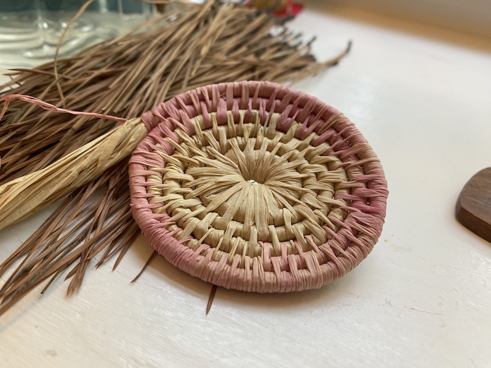 basket 3, stitching in progress